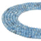 Natural Dark Blue Aquamarine Smooth Round Beads Size 3mm 15.5'' Strand