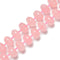 Natural Rose Quartz Faceted Rondelle Beads Size 12x18mm 12x20mm 15.5'' Strand