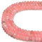 Madagascar Rose Quartz Faceted Rondelle Beads Size 4x6mm 5x8mm 15.5'' Strand