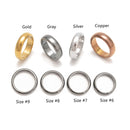 Gold Hematite Band Ring Basic Ring for Men and Women Arc Ring Sold 1 Piece