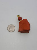 Red Poppy Jasper Rough Nugget Essential Oil Bottle Pendant Size Approx 30x45mm