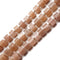 Light Peach Moonstone Faceted Rondelle Wheel Disc Beads Approx 8-9mm 15.5"Strand