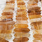 natural citrine graduated center drill faceted points beads