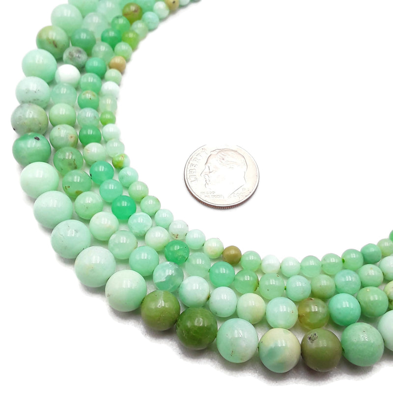 AAA Grade Chrysoprase Smooth Round Beads Size 4mm 5mm 6mm 8mm 15.5" Strand