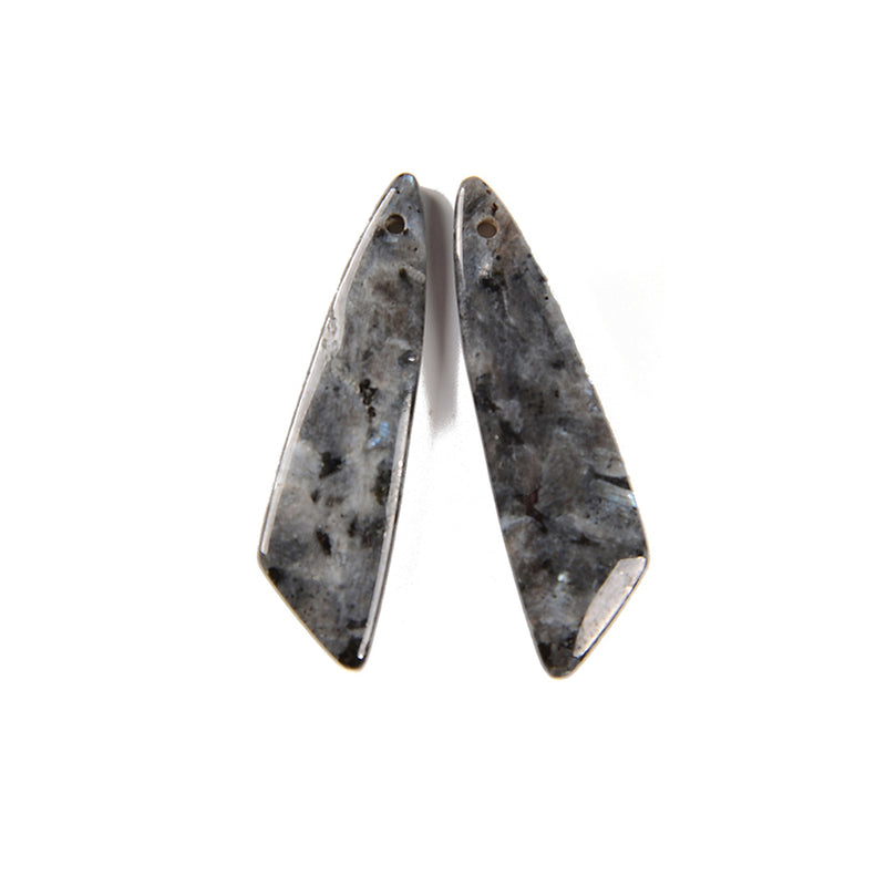 Natural Larvikite Labradorite Pendant Earrings Sold Per Pair