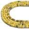 Yellow Turquoise Hard Cut Faceted Rondelle Beads Size 4x6mm 15.5'' Strand