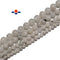 White Moonstone With Black Specks Smooth Round Beads Size 4mm -12mm 15.5''Strand