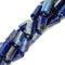 lapis lazuli smooth flat cylinder tube beads