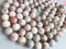 natural pink opal smooth round beads