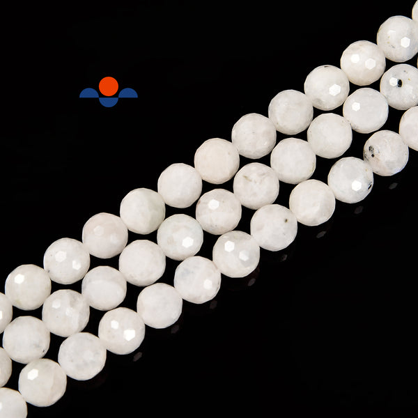 Natural White Moonstone Gemstone Round Loose Beads 3mm 4mm 5mm 6mm 7mm 8mm 10mm 12mm (4mm)