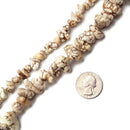 White Magnesite Turquoise Small/Large Nugget Chunk Beads 15mm 20mm 15.5" Strand