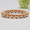 gold shell pearl bracelet smooth round
