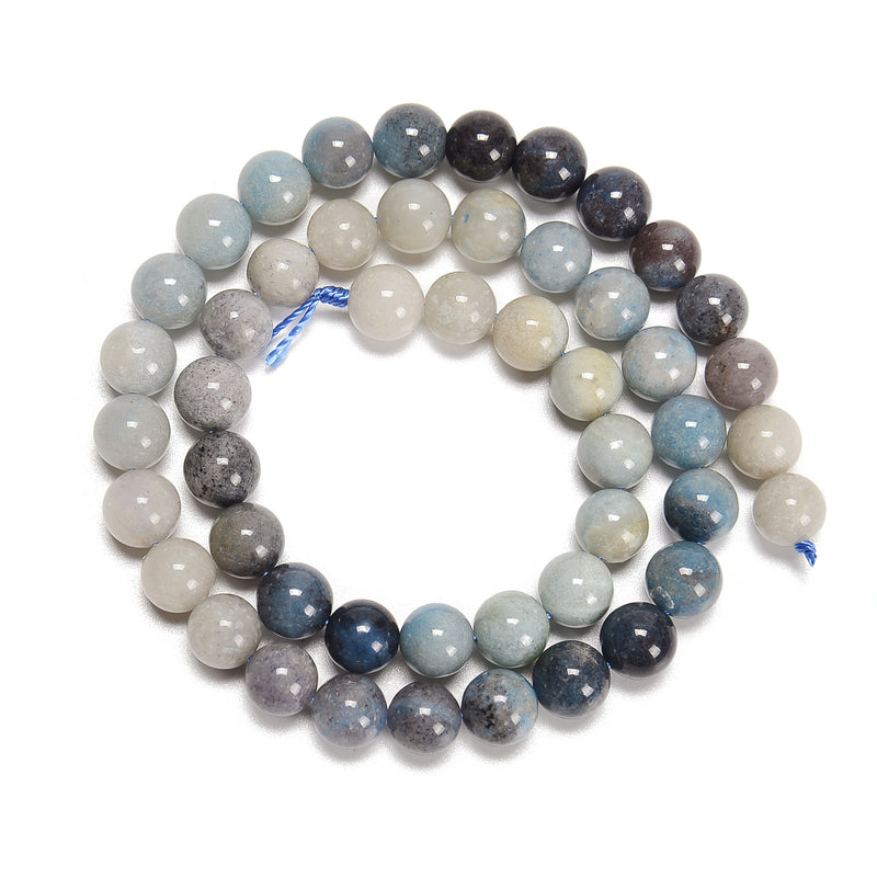 Natural Gradient Color Trolleite Smooth Round Beads 8mm 10mm 12mm 15.5'' Strand