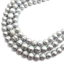 gray fresh water pearl potato beads