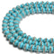 Blue Turquoise With Rhinestone Round Beads Size 8mm 10mm 15.5'' Strand