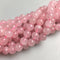 rose quartz smooth round beads 