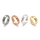 Mix Colors Hematite Band Ring Basic Ring Faceted Ring 4 Pcs Per Set in Bag