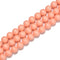 Coral Pink Color Shell Pearl Matte Round Beads Size 6mm 8mm 10mm 15.5'' Strand