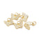 Gold Plated Sterling Silver Butterfly Charm with CZ Size 7x9mm 3 PCS Per Bag