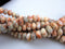 large hole red web jasper smooth rondelle beads