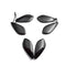 black onyx pendant earrings necktie shape 