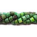 Chrysoprase Faceted Rondelle Wheel Discs Beads Approx 7x9mm 15.5" Strand