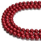 Dark Red Shell Pearl Matte Round Beads 6mm 8mm 10mm 15.5'' Strand