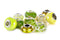 Mix Silver Plate Yellow Theme Murano Lampwork European Glass Crystal Charms Bead