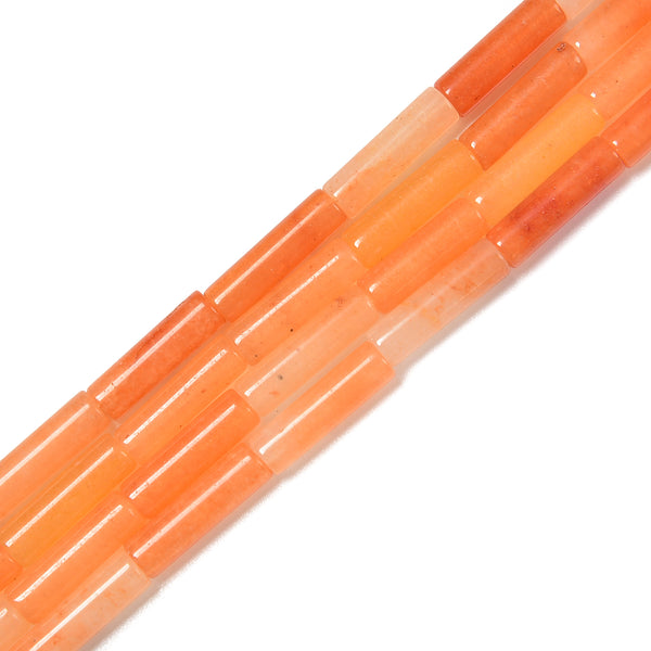 Natural Red Aventurine Cylinder Tube Beads Size 4x13mm 15.5'' Strand