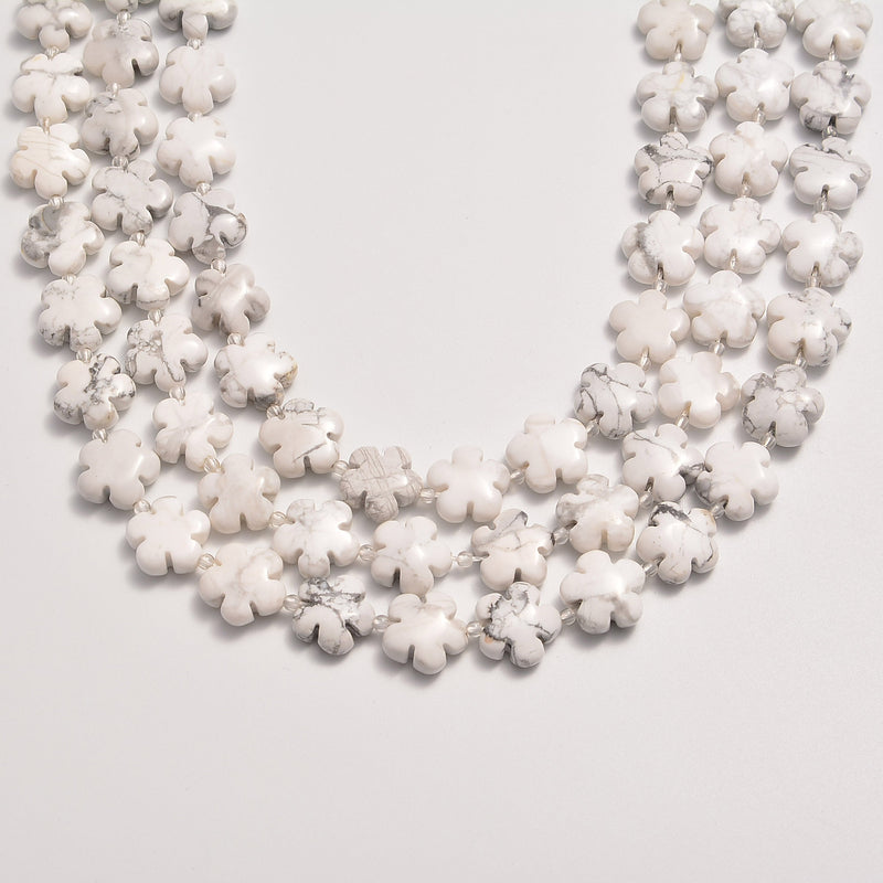 howlite flower shape beads