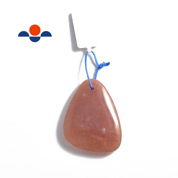 peach moonstone pendant teardrop or irregular shape