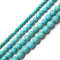 Blue Turquoise Smooth Round Beads 6mm 8mm 10mm 12mm 15.5" Strand