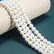 White Porcelain Smooth Round Beads Size 4mm 8mm 15.5'' Strand
