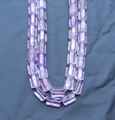 purple quartz smooth triangular shape beads