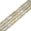 Multi Color Morganite Pebble Nugget Slice Chips Beads 3-4mm x 8-10mm 15.5'' Strd