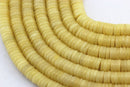 yellow jade Heishi Rondelle Discs beads