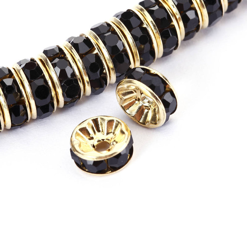 Personalized Gold/Silver/black Spacer Beads 6 mm for Jewelry Making  Stainless