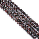 Natural Garnet Faceted Star Cut Beads 8mm 15.5" Strand