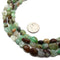 Natural Chrysoprase Smooth Pebble Nugget Beads 5-8mm 15.5" Strand