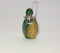 Green Jade Hexahedron Shape Perfume Bottle Necklace & Silver Chain Size 17x34mm